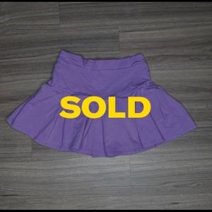 Lavender Pleated Mini Tennis Skirt - SKIRT ONLY